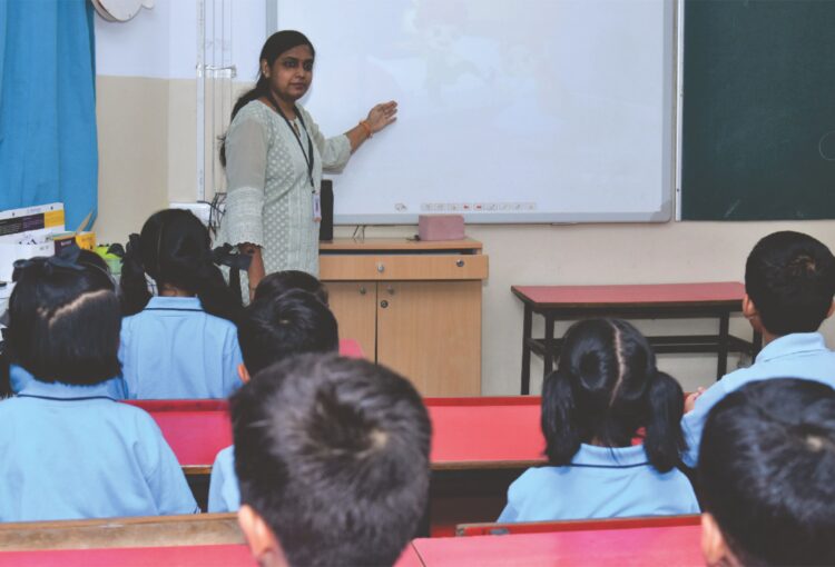 MKH Sancheti Public School Nagpur — smart classroom with digital board